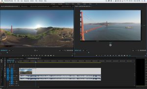Screenshot Adobe Premiere Pro mit VR Video
