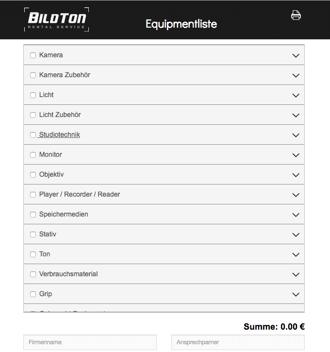 Die Checkliste von BildTon.tv