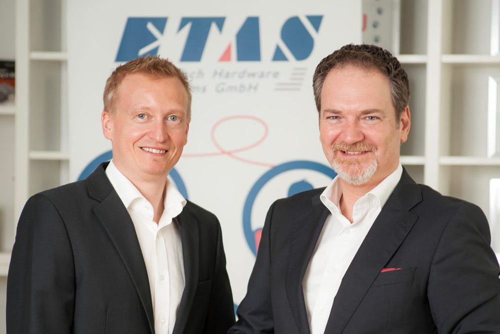Neu in der Geschäftsführung bei ETAS Stefan Geichtegger zusammen mit General Manager Alexander Marik