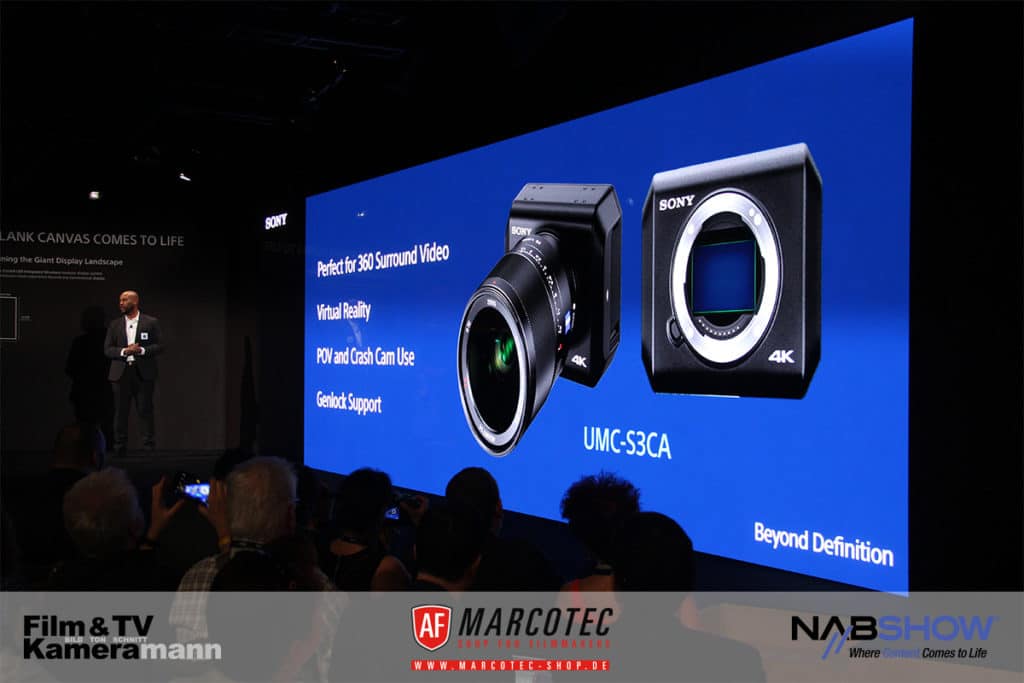 NAB 2017: Vorstellung der Sony UMC-S3CA Minikamera mit 4K und Genlock.