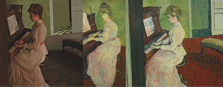 Van Gogh porträtierte Marguerite Gachet, hier gespielt von Saoirse Ronan.