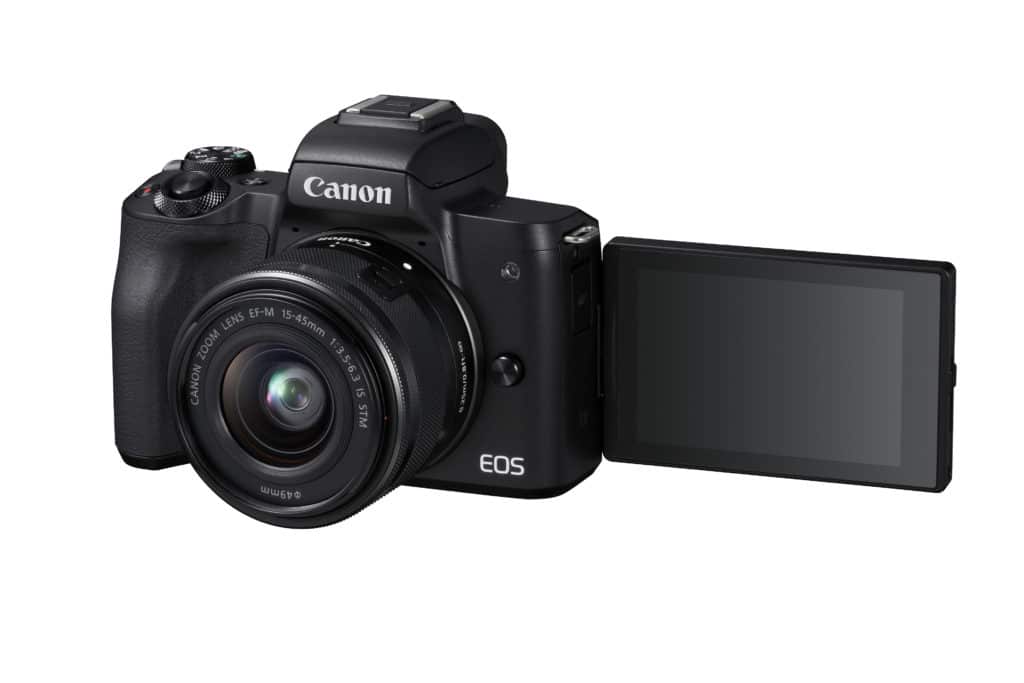 Die EOS M50 von Canon ist die erste spiegellose Systemkamera des Herstellers, die Aufnahmen in 4K leistet. 