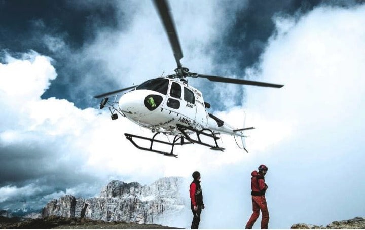 Helikopter-Einsatz am Berg: Das teuerste, aber flexibelste Transportmittel.